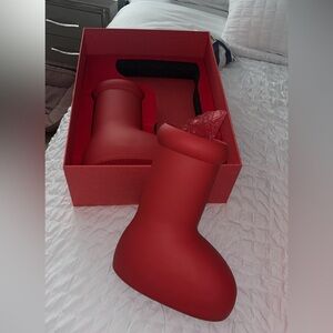 Red Ankle Boots